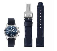 QSYJCCXD Fallo di vacca in nylon ad alta densità per il pilota di marchio IWC Prince Bertolo Portogallo Portogallo Filla Watchband 20 21mm Bracciale maschile Nylon Cowhide Watch Cinghia