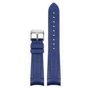 QSYJCCXD Fascia d'oro di gomma per tudor black bay gmt orologio orologio fine curva pieghevole fibbia nera blu rosso 22mm band
