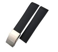 QSYJCCXD Fascia d'oro in gomma 19mm 21mm silicone cinghia per idroconquest VHP Braccialetti di orologio blu nero (colore: grigio, dimensione: 21mm)