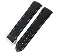 QSYJCCXD Fascia d'oro in gomma 22 mm 20 mm cinghia di silicone curvo adatto per orologio pro gt2 braccialetti neri classici