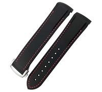 QSYJCCXD Fascia d'oro in gomma 22 mm 20 mm cinghia di silicone curvo adatto per orologio pro gt2 braccialetti neri classici