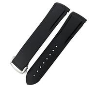 QSYJCCXD Fascia d'oro in gomma 22 mm 20 mm cinghia di silicone curvo adatto per orologio pro gt2 braccialetti neri classici