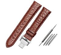 QSYJCCXD Fascia in pelle coccodrillo a doppio lato per qualsiasi cinghie di orologio da polso di marca 18mm 19mm 20mm 21mm 22mm per uomo bracciale