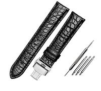 QSYJCCXD Fascia in pelle coccodrillo a doppio lato per qualsiasi cinghie di orologio da polso di marca 18mm 19mm 20mm 21mm 22mm per uomo bracciale
