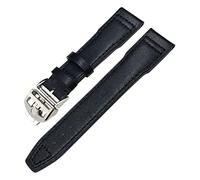 QSYJCCXD Genuina cabina di guardia in pelle per iwc mark xviii le petit principe pilota orologio 20mm 21mm 22mm cinghia di mucca (colore: argento bianco marrone, dimensione: 20mm)