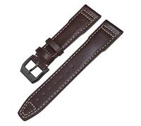 QSYJCCXD Genuina cabina di guardia in pelle per iwc mark xviii le petit principe pilota orologio 20mm 21mm 22mm cinghia di mucca (colore: argento bianco marrone, dimensione: 20mm)