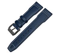 QSYJCCXD Genuina cabina di guardia in pelle per iwc mark xviii le petit principe pilota orologio 20mm 21mm 22mm cinghia di mucca (colore: argento bianco marrone, dimensione: 20mm)