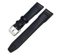 QSYJCCXD Genuina cabina di guardia in pelle per iwc mark xviii le petit principe pilota orologio 20mm 21mm 22mm cinghia di mucca (colore: argento bianco marrone, dimensione: 20mm)