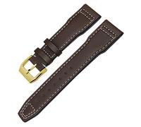 QSYJCCXD Genuina cabina di guardia in pelle per iwc mark xviii le petit principe pilota orologio 20mm 21mm 22mm cinghia di mucca (colore: argento bianco marrone, dimensione: 20mm)