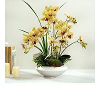 QSYJCCXD Grande Simulazione Orchidea Fiore Set di Fiori di Seta Fiore Finta phalaenopsis Bouquet Fiore Decorazione Floreale per la casa Decorazione da scrivania (Colore: c)