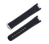 QSYJCCXD Guppa fluorro estremità curva per cinghia omega Seamaster 300 Aqua Terra AT150 8900 Sostituzione degli uomini del cinturino morbido