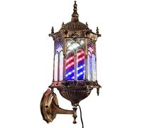 QSYJCCXD Lampada da Parete da Esterno Barbiere a LED Pole Light Barbiere Salone Segnale di Salone Rosso Blu a Striscia Bianca Barbiere