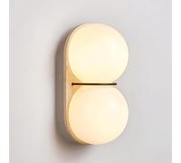 QSYJCCXD Lampada da Parete in Vetro, lampadario di vanità, luci di travertino Giallo Crema Creativo, Studio di Camera da Letto Minimalista Nordico Studio Soggiorno con Lo Sfondo TV.