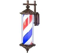 QSYJCCXD Lampada da Parete per Esterni Leggeri barbieri palo del Salone Vintage Parrucchiere Rotante Segnale da Barbiere