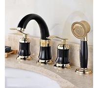 QSYJCCXD Lavandino del Bagno Tap a Doppia Maniglia del Bagno Rubinetto/Doccia a Parete a Parete Il lavandino del lavandino da Bagno/Cucina Calda tappa separata Cucina Risparmio bacini d'Acqua