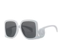 QSYJCCXD Lusso Big Frame Occhiali Da Sole Donne Per Gli Uomini Alla Moda Punk Occhiali Da Sole Vintage Oversize Rosa Ladies Shades, bianco e nero, Taglia unica