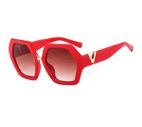 QSYJCCXD Lusso Classico Grande Telaio Occhiali Da Sole Donne Uomini Moda Vintage Popolare Viaggio Oversize Occhiali Da Sole Eyewear UV400, C1, Taglia unica