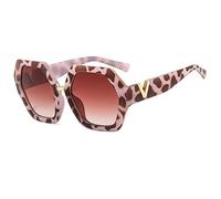 QSYJCCXD Lusso Classico Grande Telaio Occhiali Da Sole Donne Uomini Moda Vintage Popolare Viaggio Oversize Occhiali Da Sole Eyewear UV400, C4, Taglia unica