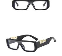 QSYJCCXD Moda Rettangolo Occhiali Da Sole Donne Uomini Gradienti Lens PC Frame Leopard Decorare Occhiali Da Sole UV400, C9, Taglia unica