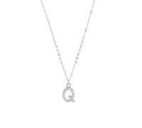 QSYJCCXD Nuove 2026 Unisex STAPHLE STELL Donne 925 Sterling Silver Alfabet Lettera Iniziale Monogramma Lettera a Ciondolo Long Collana LUGO di LUGO FAGNO FAGGIO GIOITÀ Accessori ALTENDE CREATTI