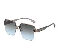 QSYJCCXD Nuovi Occhiali da Sole Vintage Senza Bordo da Sole da Sole a Mezza Cornice Occhiali da Sole per Donne Che tagliano Sfumature di Occhiali per Occhiali UV400