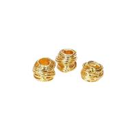 QSYJCCXD Nuovo 2025 18K Real Gold placcato Spacer Perline separatori per perline Bracciali Accessori fai da te Gioielli di fabbricazione