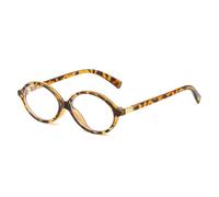 QSYJCCXD Nuovo 2025 di Modo Piccolo Ovale Occhiali Da Sole Delle Donne Tonalità UV400 Vintage Clear Ocean Lens Uomini Punk Tendenza Occhiali Da Sole, Leopardo Trasparente, Taglia unica