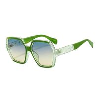 QSYJCCXD Nuovo 2025 Oversize Donne Occhiali Da Sole Retro Gradiente Sfumature UV400 Gambe Larghe Occhiali Da Sole Uomini Occhiali Da Sole, Tè verde., Taglia unica