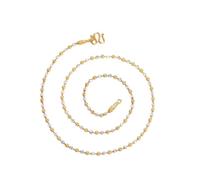 QSYJCCXD Nuovo 2026 Unisex (45 cm * 2 mm) Mescola Le collane per Perle di Colore Dorato per Donne Reperti di Gioielli di Moda Nickel Accessori alla Moda di Moda Regalo Creativo per Donne e Uomini
