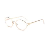 QSYJCCXD Occhiali da sole ovali con montatura in metallo retrò per donne e uomini che guidano occhiali da sole occhiali da sole piccoli UV400, Opt Oro Rosa, Taglia unica
