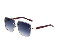 QSYJCCXD Occhiali da sole quadrati in legno per gli uomini occhiali da sole di lusso da donna alla moda vintage senza montatura occhiali di lusso, C3, Taglia unica