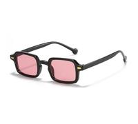 QSYJCCXD Occhiali da sole vintage leopardati blu rettangolari donne uomini retrò rivetto occhiali da sole femminili, C8., Taglia unica