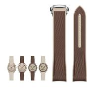 QSYJCCXD Orologi da fine curvo in silicone in gomma Nuova fascia d'oro da 20 mm cinghia di orologio per il campione di campione Omega X Moonswatch Celestial Sports