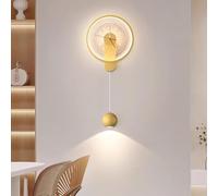 QSYJCCXD Orologio da Parete a Parete a LED Creative con 3 Colori Design Illuminazione DECIVIMENTO MONTO Nero MOTODATO per LAMPAGNO DELL'UFFICIO da Passeggio
