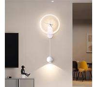 QSYJCCXD Orologio da Parete a Parete a LED Creative con 3 Colori Design Illuminazione DECIVIMENTO MONTO Nero MOTODATO per LAMPAGNO DELL'UFFICIO da Passeggio