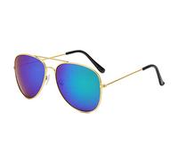 QSYJCCXD Ovali Occhiali Da Sole Donne Retro Designer Occhiali Da Sole Occhiali Da Sole Specchio Donne Gafas De Mujer, Colore: verde oro., Taglia unica