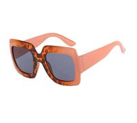 QSYJCCXD Oversize Occhiali Da Sole Donne Moda Tonalità UV400 Uomini di Lusso Maschio Femminile Occhiali, Rosa leopardato., Taglia unica