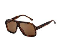 QSYJCCXD Oversize Occhiali Da Sole Uomini Donne di Lusso Moda Retrò Scudo Occhiali Da Sole Guida Esterna Occhiali Da Sole Per Maschio UV40, C7demibrown, Taglia unica