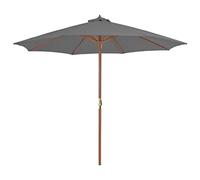 QSYJCCXD Parasoli da giardino ombrello da esterno in sabbia bianca - elegante parasolo a base di legno duro e poliestere durevole, perfetto per patio, terrazza o giardino all'aperto parasole