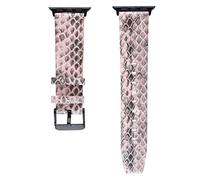 QSYJCCXD Pelle serpente reale fatta a mano per banda 45mm 41mm 38mm 40mm 42mm 44 mm Bracciale per 7/6/5/4/3/2/1 Serie di guardia (colore: rosa, dimensione: 41mm)