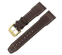 QSYJCCXD Per IWC IW3777 IW3270 Mark 18 Big Pilot's Watch Strap Bracciali in pelle bovina morbida 20mm 21mm 22mm cinturino in pelle, 22mm