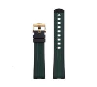 QSYJCCXD Per Omega Seamaster 300 Universe 007 Fine curva fluorina in gomma fluoro di guardia da 20 mm Orologio morbido Uomini Sostituzione