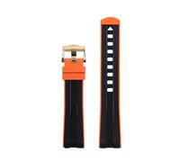 QSYJCCXD Per Omega Seamaster 300 Universe 007 Fine curva fluorina in gomma fluoro di guardia da 20 mm Orologio morbido Uomini Sostituzione