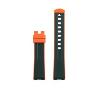 QSYJCCXD Per Omega Seamaster 300 Universe 007 Fine curva fluorina in gomma fluoro di guardia da 20 mm Orologio morbido Uomini Sostituzione