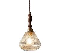 QSYJCCXD Simpulla Nordic Simple Piccolo lampadario Sala da Pranzo in Legno Massiccio a Sospensione Luce appesa a 1 luci per Sala da Pranzo, corridoi di Foyer, Soggiorno, Camera da Letto Desiderio