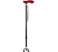 QSYJCCXD Stick a Piedi Porta da Passeggio Portatile Porta a Piedi stacca a Piedi per Vecchia telescopica anziana Stabile Non Slip Altezza Leggera rettificabile con 3 commesse mobili e Manico in Legno