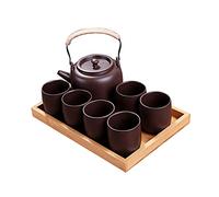 QSYJCCXD tè per tè Vaso da tè Interno Sala da tè a Sabbia Viola Set di Tazza da tè Piatto da Otto Pezzi Set Kung Fu Set da tè Set Household Set per Infuser
