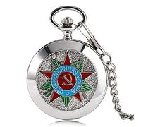 QSYJCCXD Top Luxury Mechanical Soviet Russia Emblema del Partito Comunista Distintivo Pocket Watch URSS BADGI Soviet Balzano Falmatore Design Orologio Design