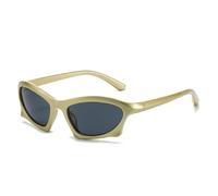 QSYJCCXD Trend Steampunk Occhiali Da Sole Occhiali Da Sole Delle Donne Degli Uomini di Modo Occhiali Da Sole Punk Occhiali Da Sole Femminile Occhiali Da Sole Occhiali UV400, Giallo e grigio., Taglia