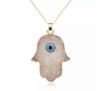 QSYJCCXD Turco occhi malvagi blu perline ciondolo collana clavicola catena gioielli regalo 0-argento occhio